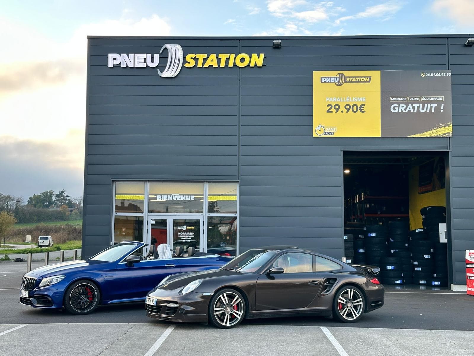 Gestion de flotte entreprise Porsche Mercedes pneus et entretien Pneu Station Hauts-de-France